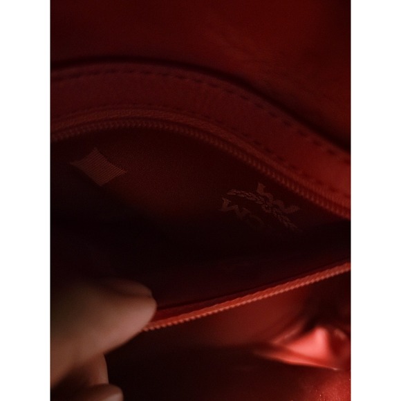 MCM Stark Side‎ Studs Backpack in Visetos, in a pink Salmon color - Picture 11 of 13